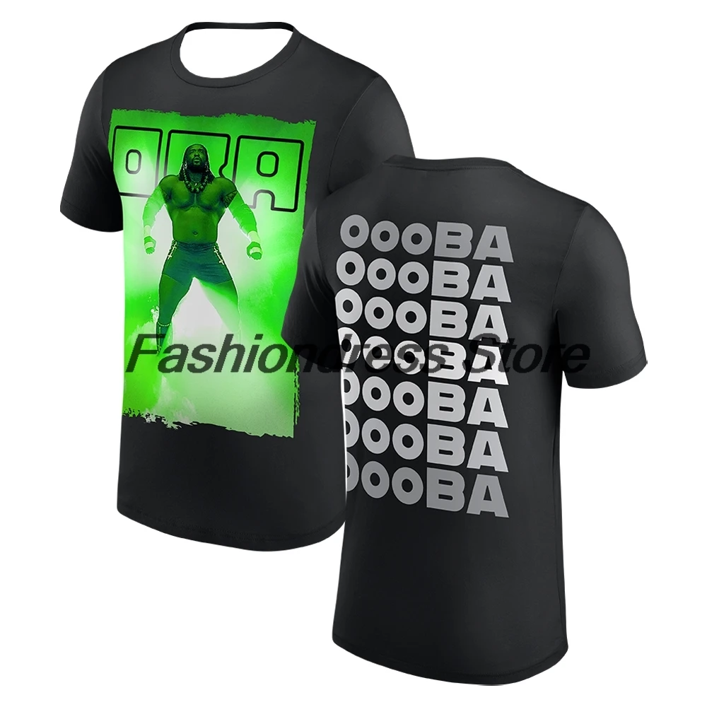 

Men's Black Oba Femi Photo Entrance T-shirt Crewneck Short Sleeve Polyester Tee Women Outdoor Streetwear Tops