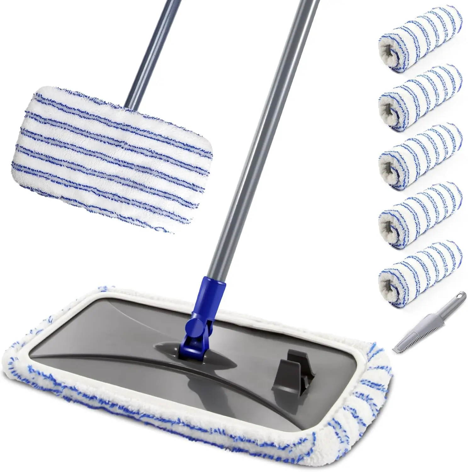 

Microfiber Mops for Floor Cleaning, Extra Large Industrial Mop,Floor Commercial Mop for Wet & Dry Use, Flat Mops for Hardwood