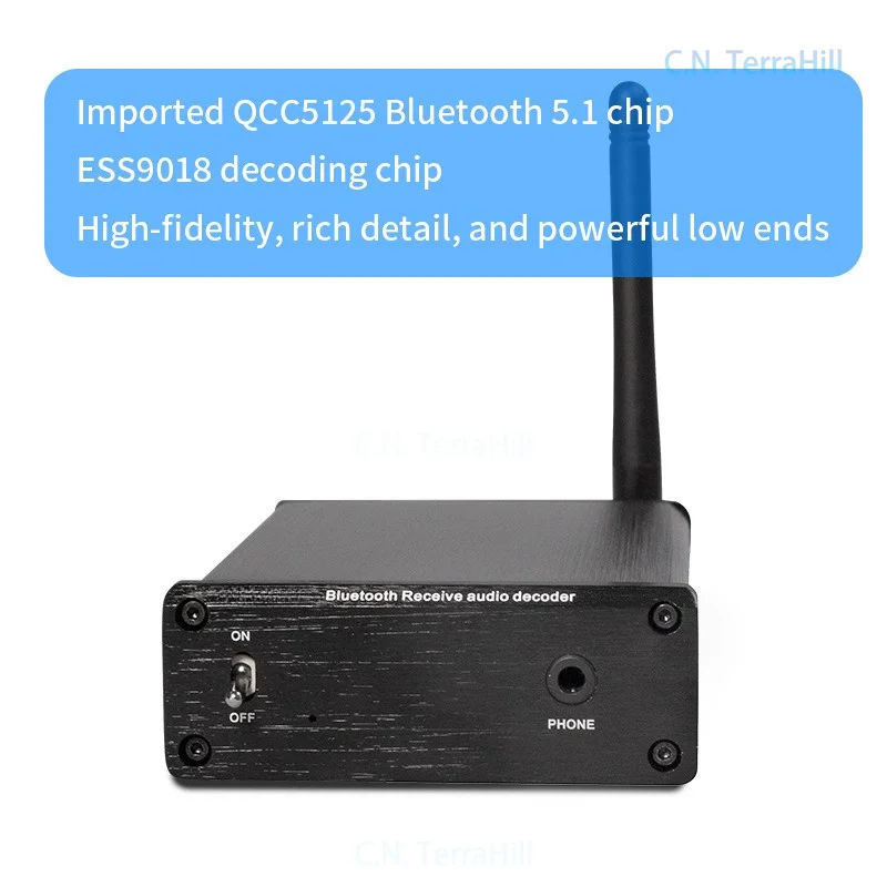 Bluetooth 5.1 Audio Receiver Decoder Lossless LDAC AptX HD for Home Stereo Streaming