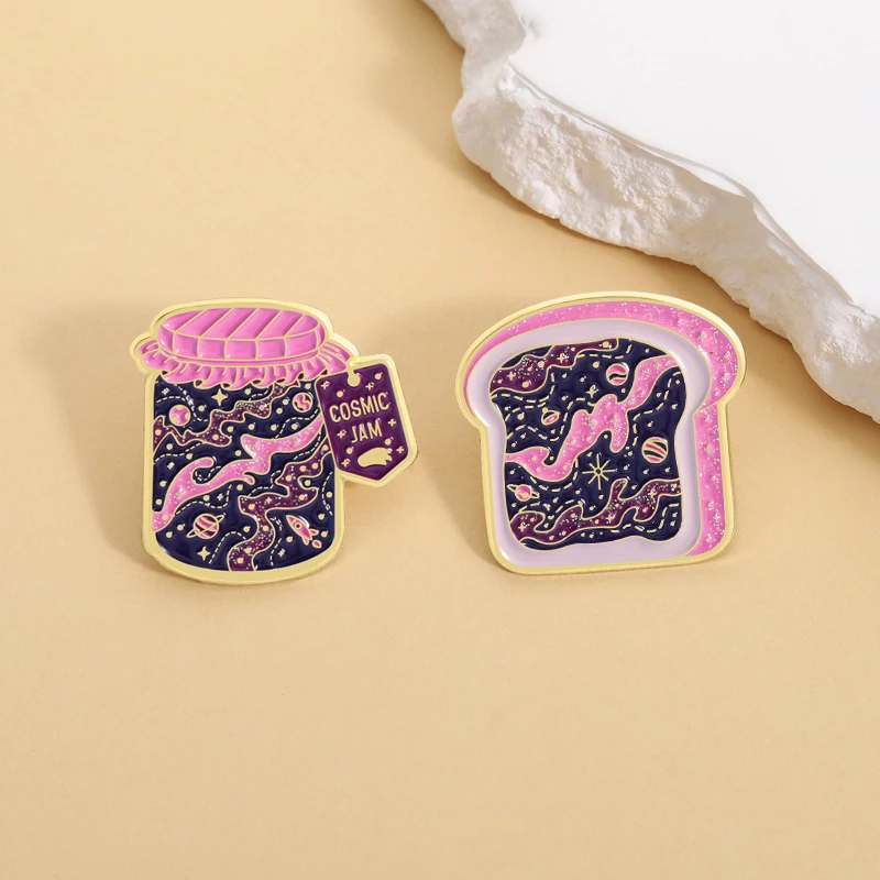 الفضاء نخب غالاكسي المينا دبوس بريق غالاكسي الكونية المربى بروش معدني التلبيب على ظهره شارة الأزياء والمجوهرات والاكسسوارات الهدايا #5