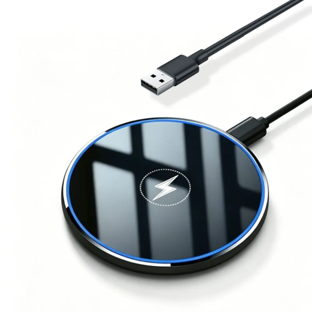 Kabelloses Telefon-Ladegerät mit LED-Lichtpad und Dock für iPhone 17/17 Pro Max 16 15 14 13 12 Pro Max Samsung Xiaomi Schnelle Ladestation
