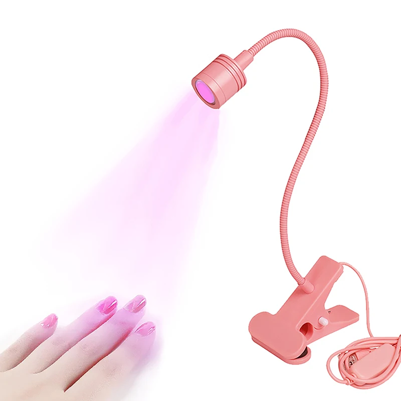 Lampe à col de cygne flexible à tête ronde violette, sèche-ongles de manucure à séchage rapide, lampe à polymériser le vernis gel, N64.