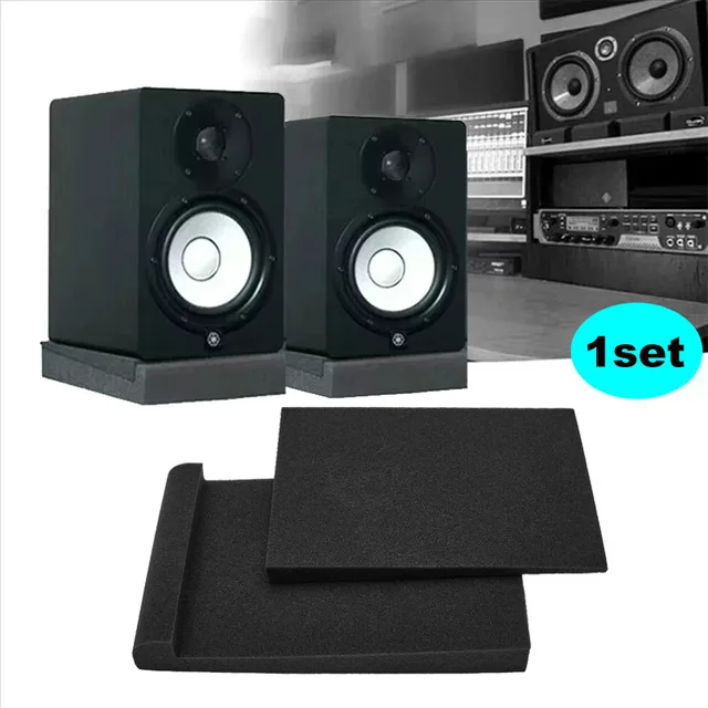 1 Zestaw 30x20x4,5cm Gąbki Izolacyjne do Monitorów Studyjnych, Pianka Akustyczna, Dźwiękoszczelne Podkładki Izolacyjne, Panele Dźwiękochłonne o Wysokiej Gęstości