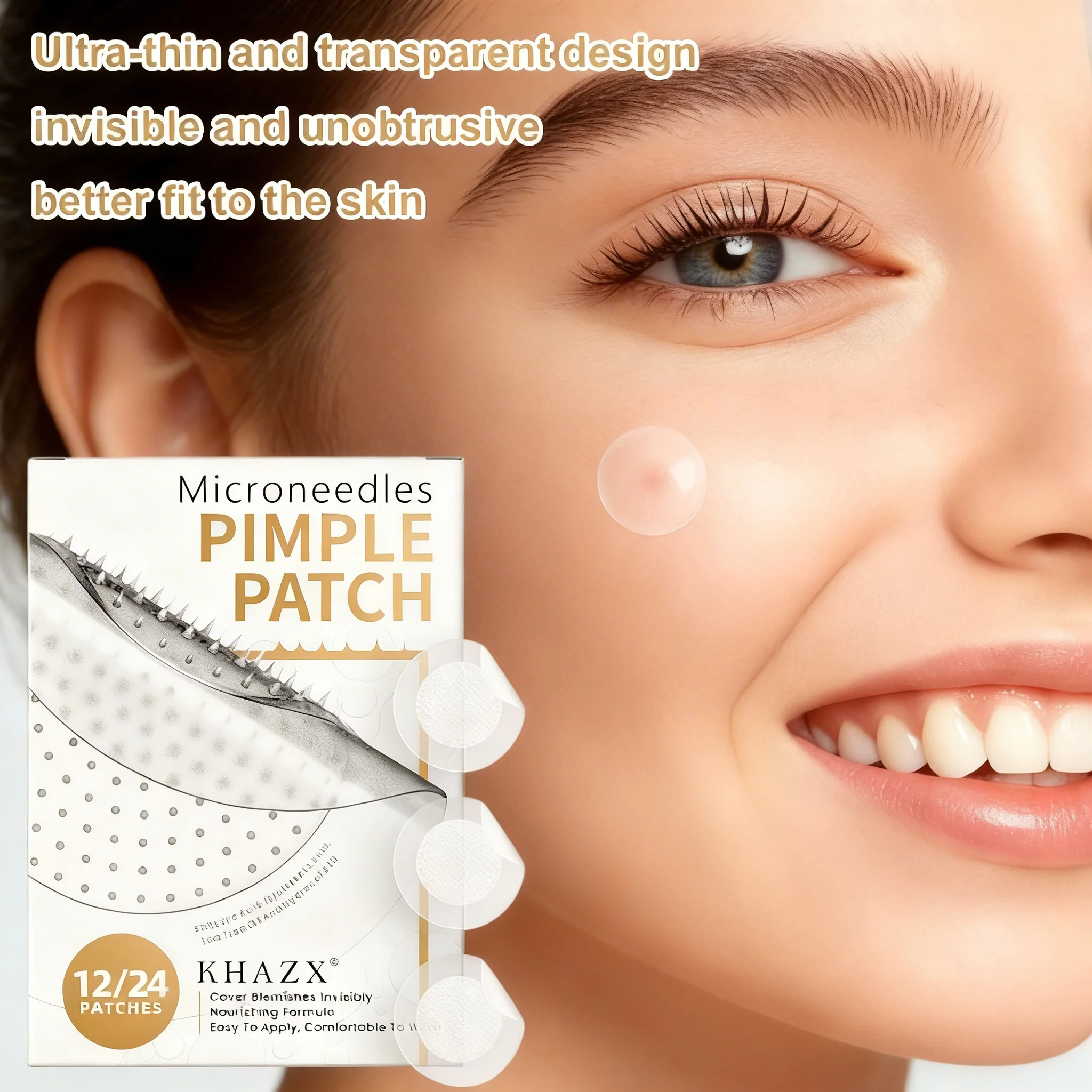 

Микроигольчатые патчи от прыщей (24/12 шт.) Гидроколлоидные патчи с микроточками для лечения акне и прыщей, патчи Microdart, патчи Micro Dart от прыщей