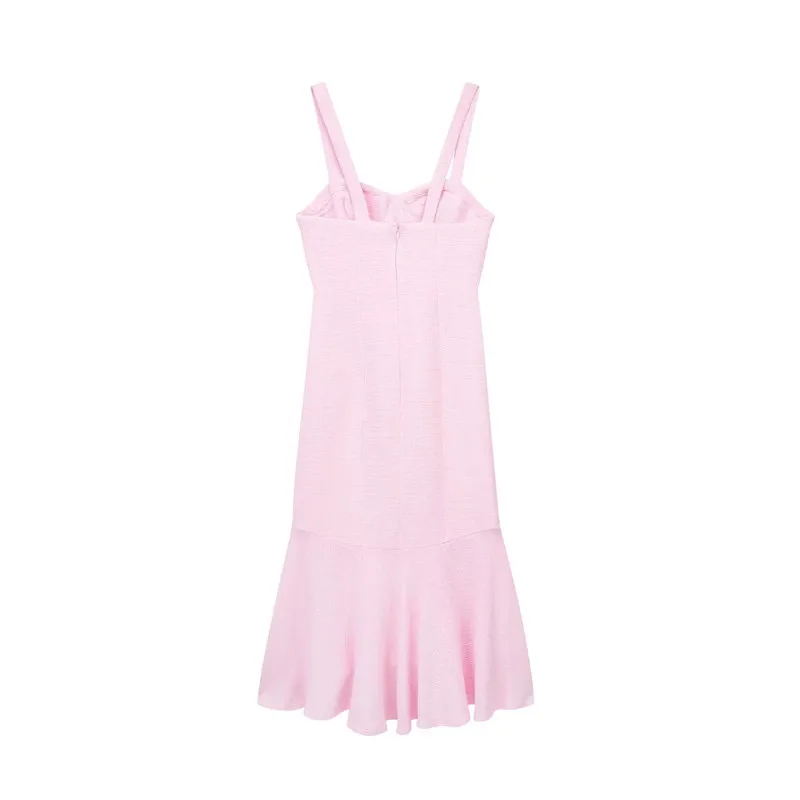 Vestido Deco em Camadas Texturizado e E, Nova Chegada de Primavera, Vestuário F, Vestido Longo com Decote e...