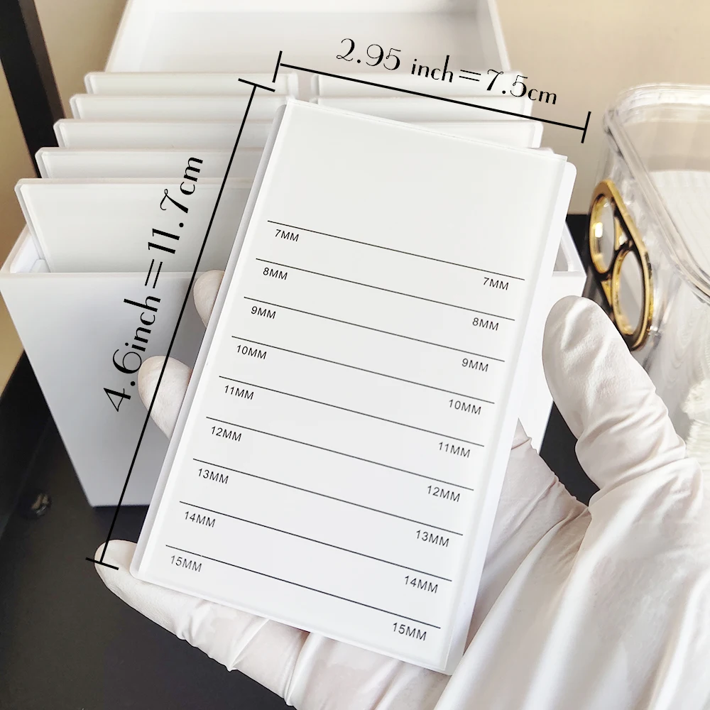 White Layers Lashes Storage Box Display Stand Organizer Box Eyelashes Eyelash Extension Makeup Tools DIY logo