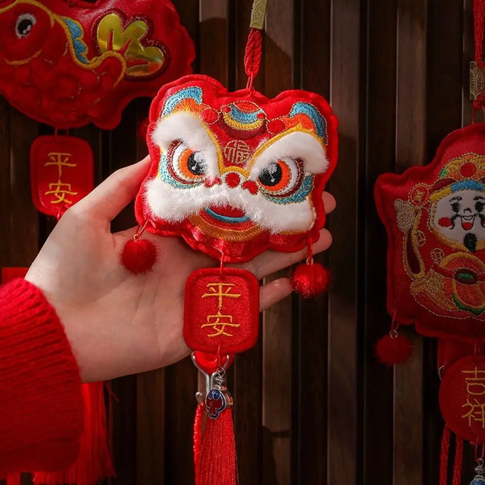 Filcowy Wisiorek Rok Węża Tradycyjny Wisiorek z Frędzlami na Święto Wiosny Dobrej Fortuny Szczęśliwa Czerwona Chińska Ozdoba na Szczęście