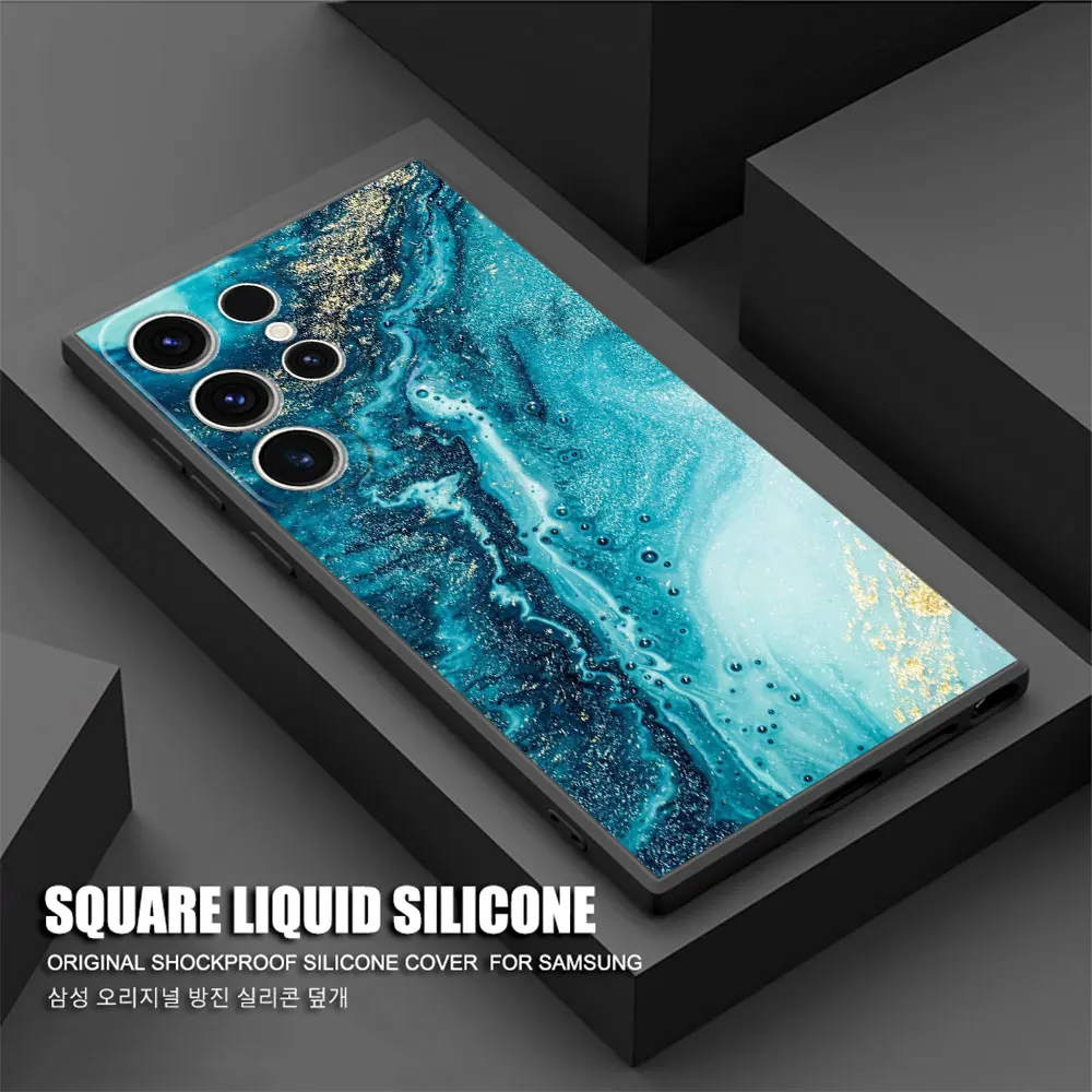 Marble Pattern Phone Case for Samsung Galaxy S22 Plus S23 Ultra S20 S21 FE S24 Ultra S21 5G Matte Back TPU Soft Cover