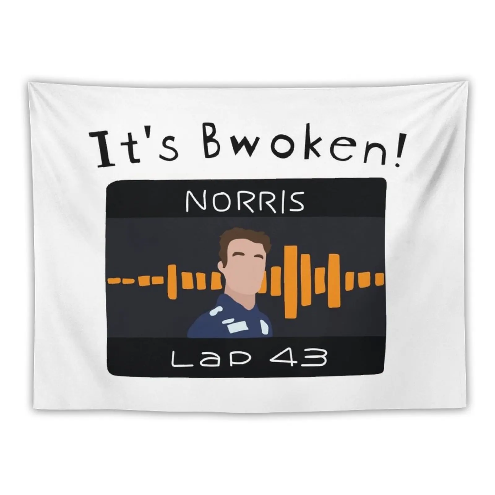 

New Lando Norris - It’s Bwoken! - F1 Tapestry Decoration For Rooms Outdoor Decoration