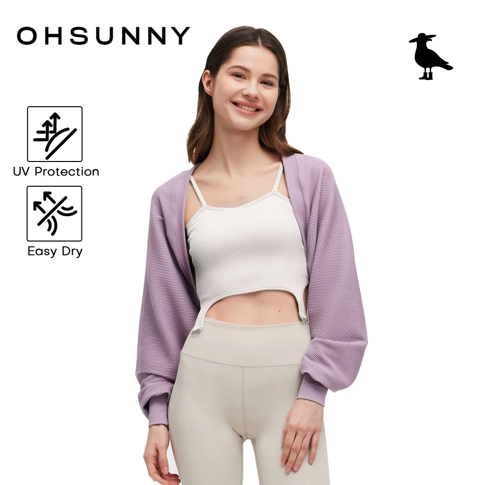 

OhSunny 2025 Trendy Jersey Sleeve Long Arm Cover Shrug Shoulder Oversleeve Sun Protection Sports Quick Drying Anti UV Sleeves
