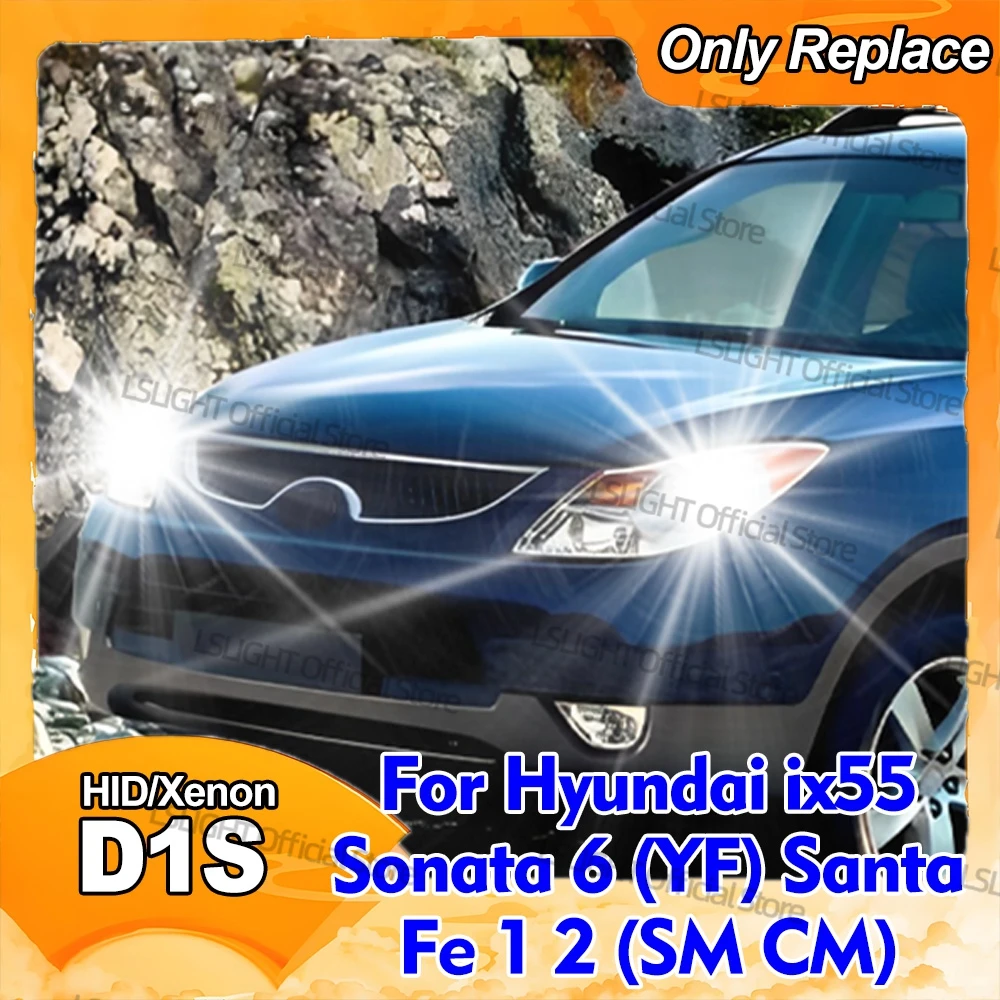2x HID D1S Headlamps 6000K 8000K 10000K HID Xenon Bulbs For Hyundai ix55 2009-2026 Sonata 6 (YF) Santa Fe 1 2 (SM CM) 2004-2012