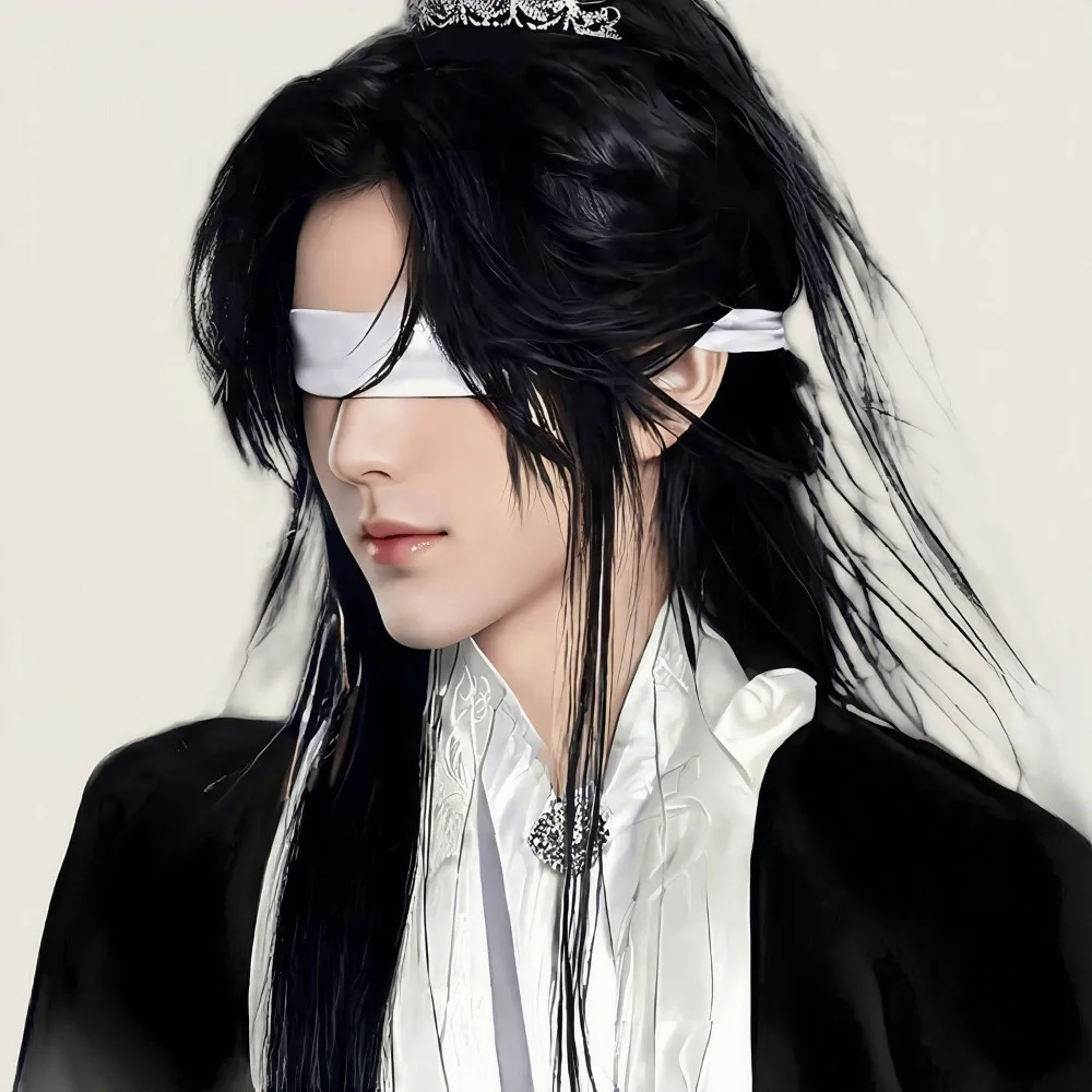 Peruka w stylu tradycyjnym dla kobiet - długie proste włosy z młodym, wysokim kucykiem, chińska peruka Hanfu w stylu starożytnym.