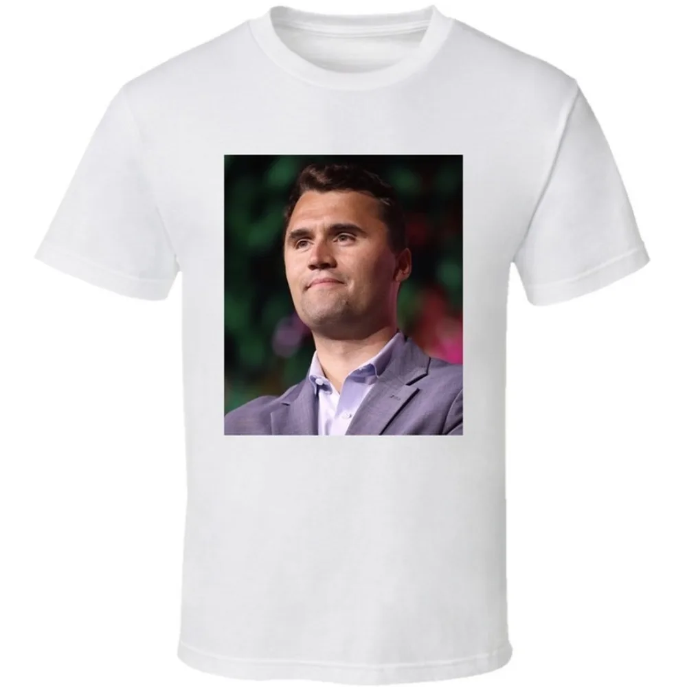 

Футболка Charlie Kirk, уличная одежда с короткими рукавами и круглым вырезом, высококачественные хлопковые футболки с классическим узором