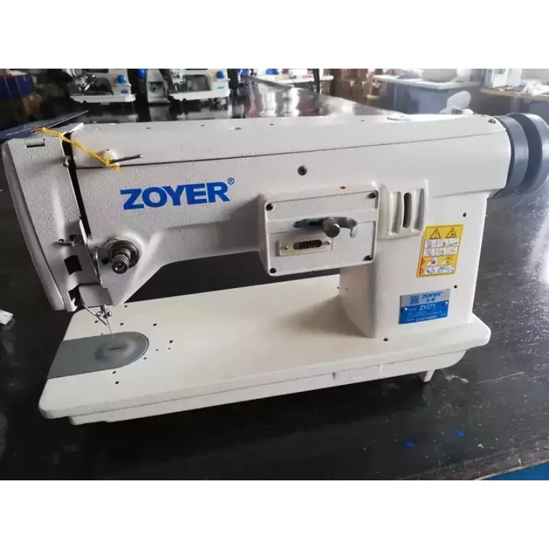 ZOYER ZY-271 إبرة واحدة متعددة الوظائف تغذية سفلية متعرج ماكينة خياطة مطرزة بفتحة دائرية ماكينات خياطة