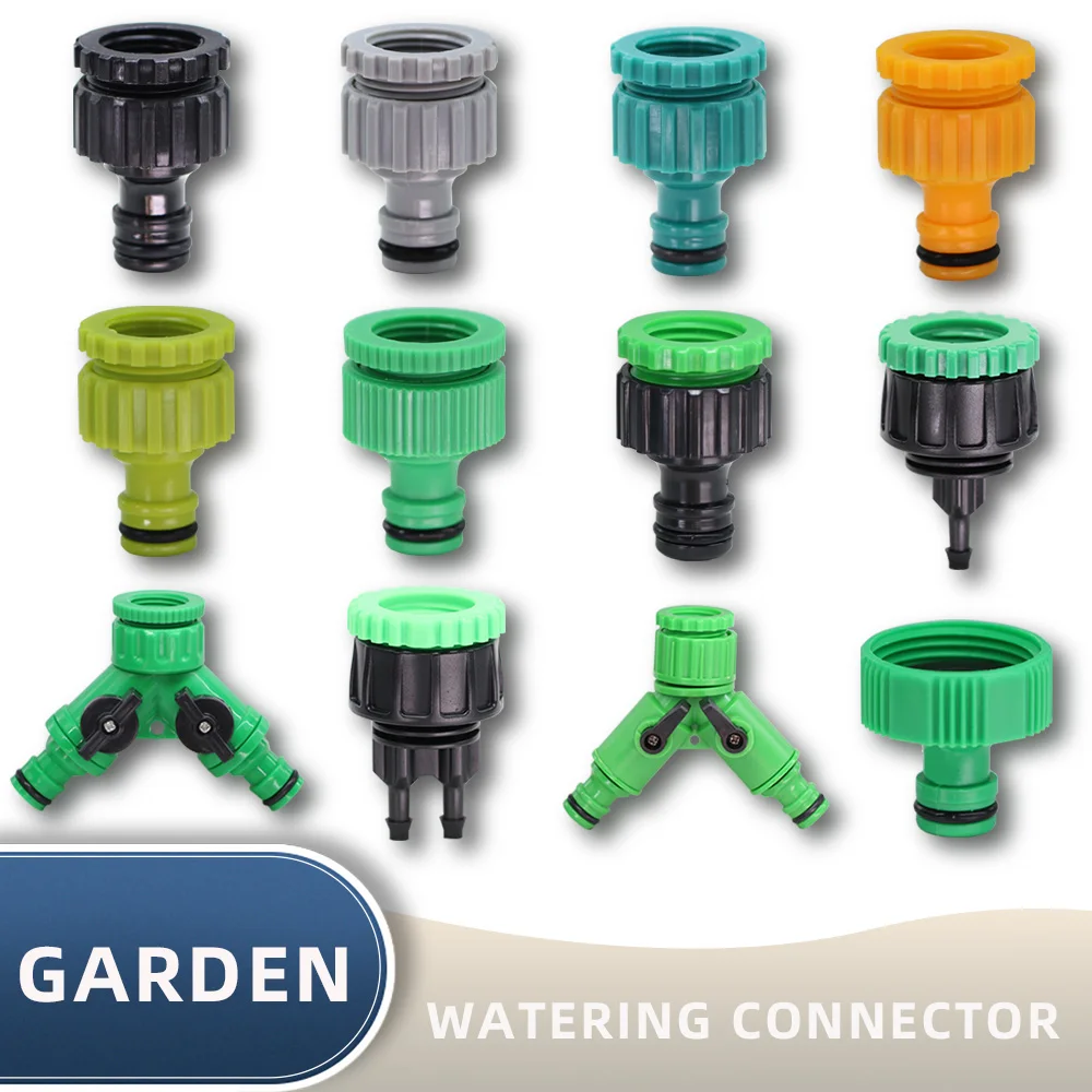 

12 Kinds of Home Garden 1/2'' 3/4'' 1'' Female Thread Tap Connecters Plastic Hose Coupling Adapter Y Faucet Joints BSP NPT