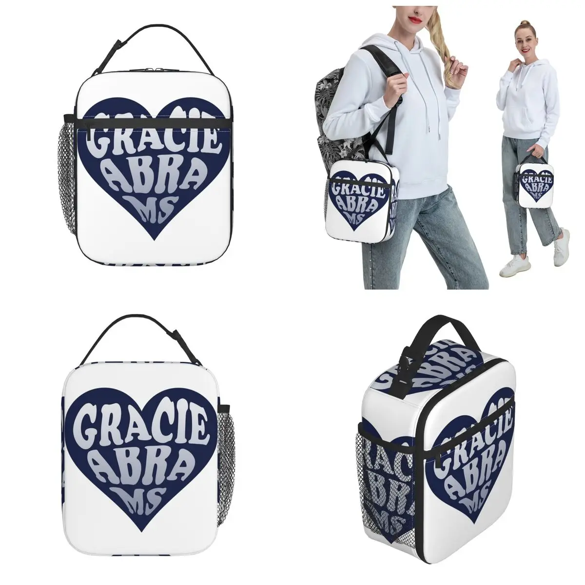 I LOVE GRACIE ABRAMS Merch Insulated Lunch Bag For Outdoor Storage Food Boxes Reusable Thermal Cooler Bento Box