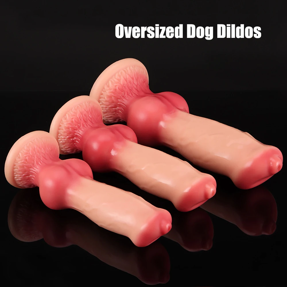 Huge Animal Dildo Realistic Big Dog Dildos Vaginal Anus Stimulator Anal Plug Penis with Sucker Masturbator for Women and Men