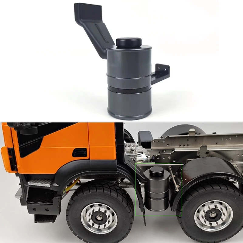 Simulation Metall Gastank Luftfilter für Tamiya RC LKW Scania Benz Volvo Man Teile