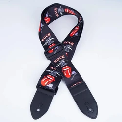Adjustable Nylon Printed Soft Guitar Strap for Acoustic Electric Guitar Bass Unique Pattern Folk-custom Multi Color