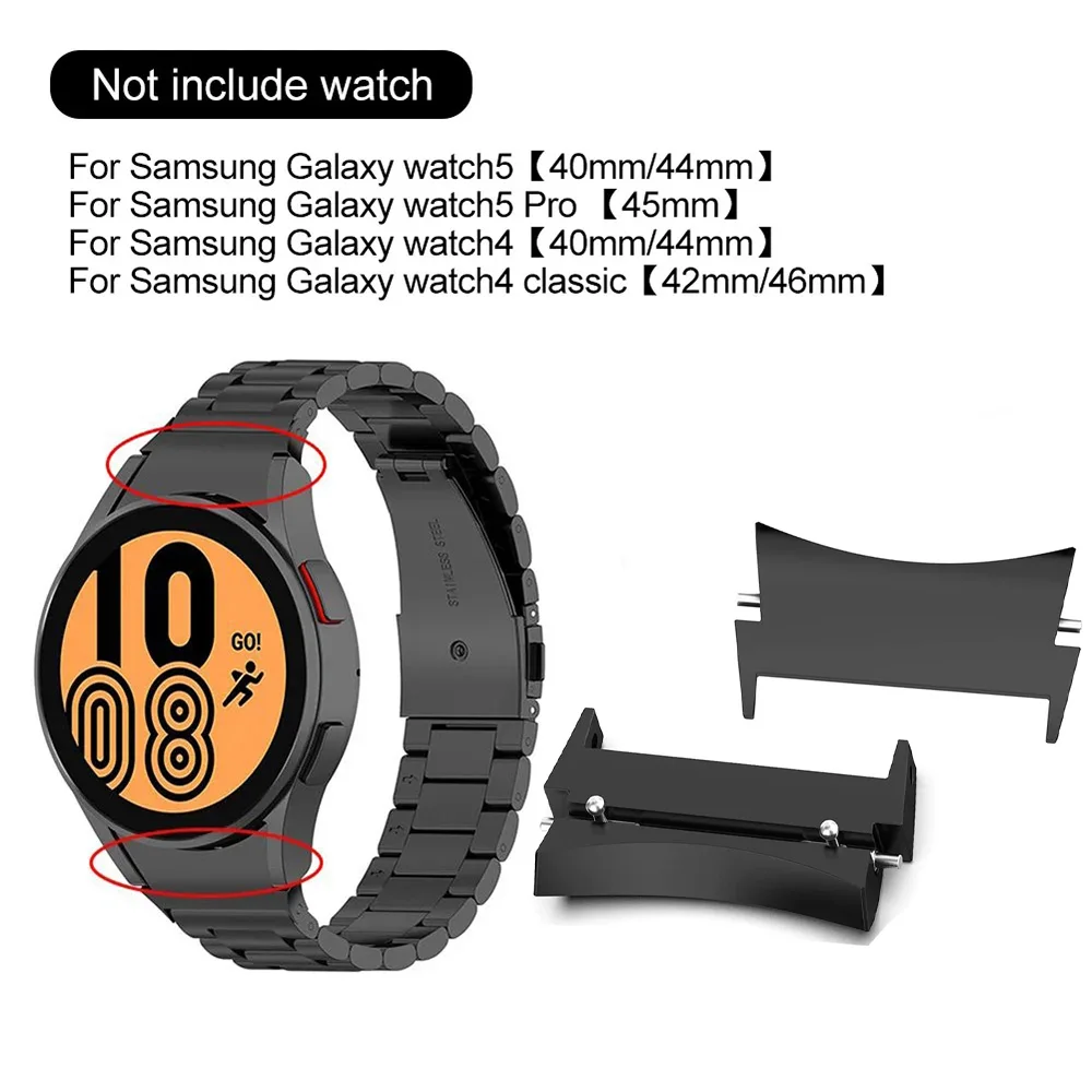 Metall verbinder für Samsung Galaxy Uhr 4 Armband 5 40mm 44mm 6 klassisch 47mm 43mm Edelstahl adapter 5 pro 45mm Zubehör