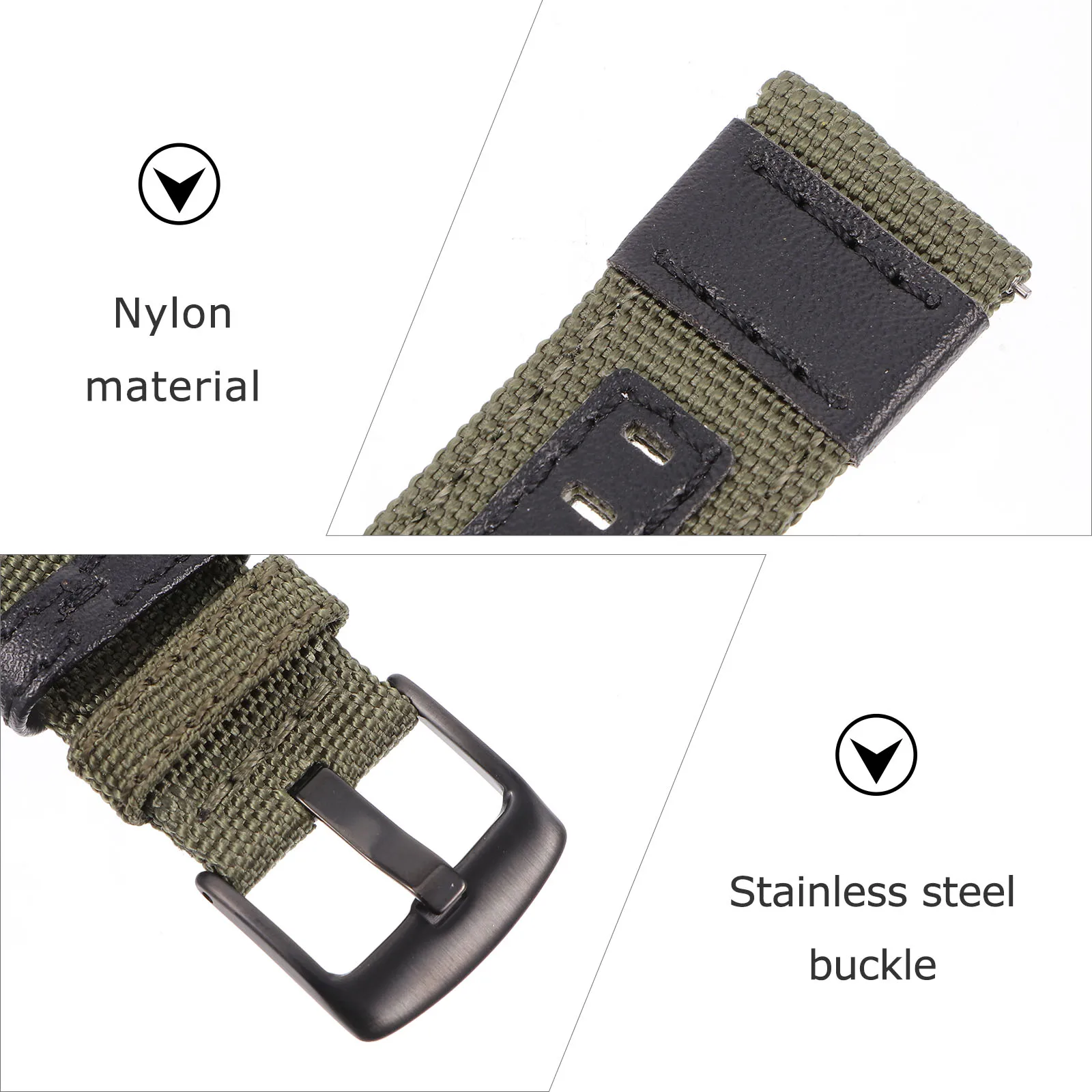 

2pcs Watch Release Nylon Strap for Men Women Ultra Slim Stainless Steel Buckle Galaxy Watch Straps Replacement