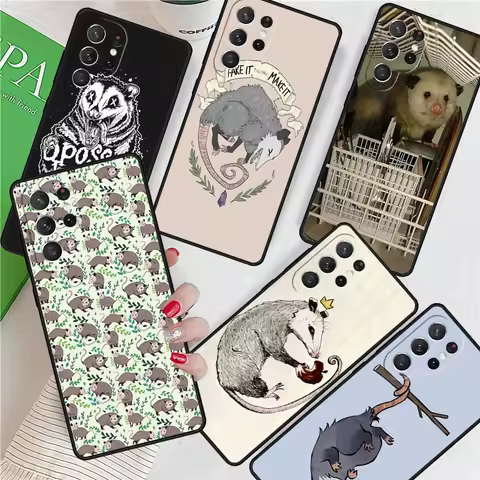 Dishwasher Possum Cute For Samsung Galaxy S24 Ultra S21 S22 S8 S9 S10E Note 10 20 Plus FE S23 Phone case Cover Coque