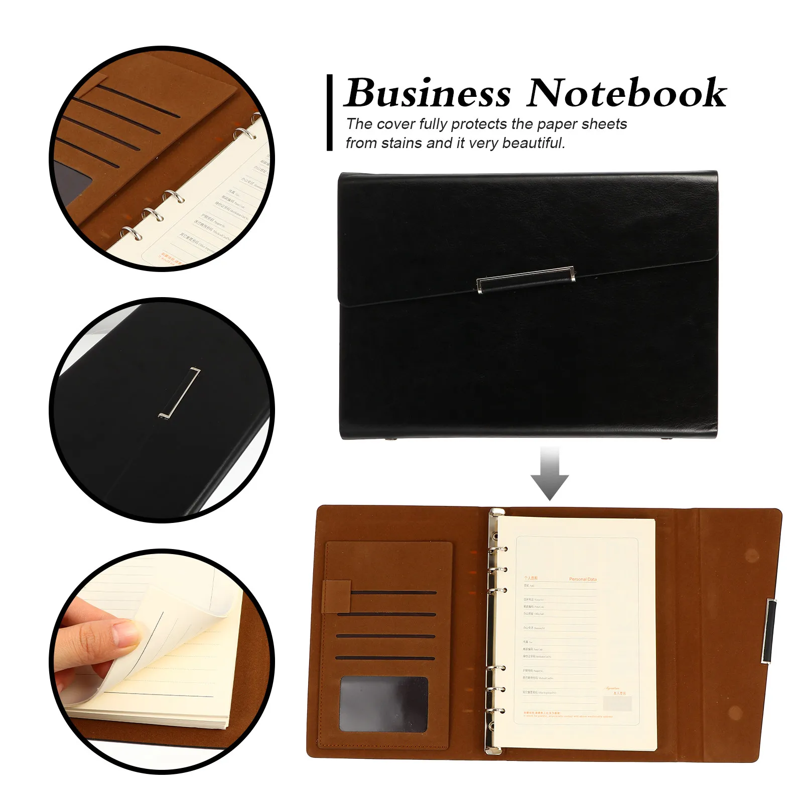 1Pcs Business Notebook Compact Size Simple Design Multi-Use Notepad for Students Teachers Workers Diary Sketch Idea List