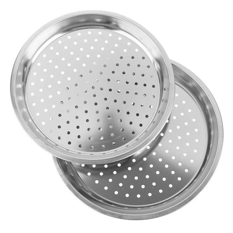 .1Pc 28/30/32/34CM Stainless Steel Round Steamer Durable Dumplings Fish Steaming Tray Thickened Steamer Kitchen Cooking Gadgets image 5