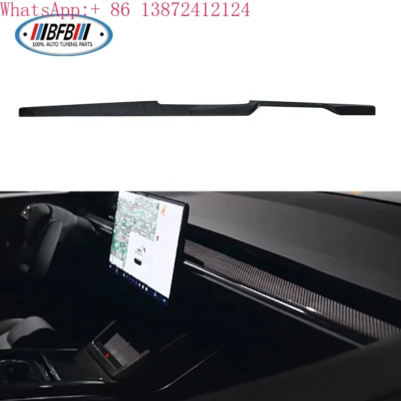 

Real Dry Carbon Interior Trim Center Dashboard Cover Dash Kit for Tesla Model X Model S 2023
