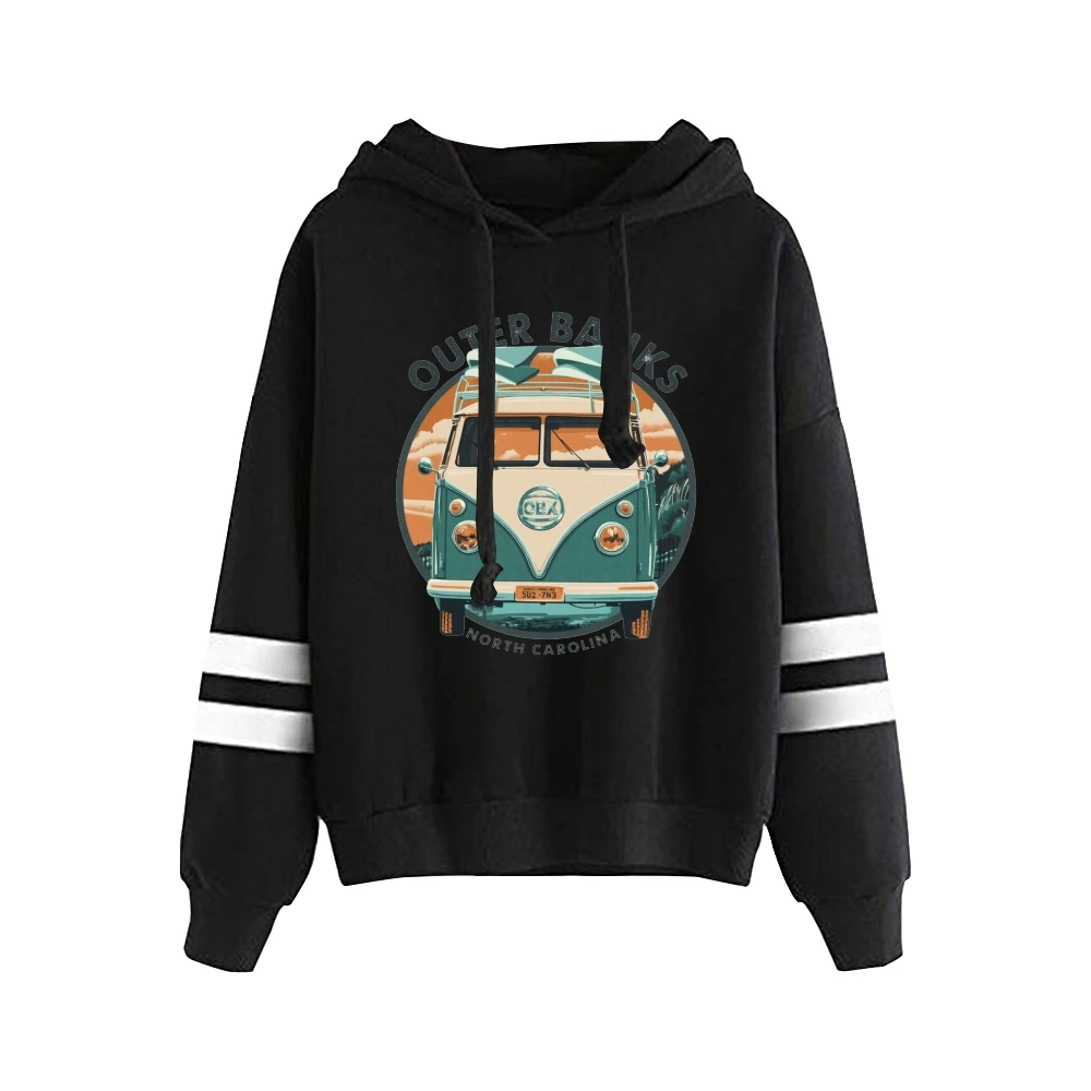 Buitenste Banken Tv-Serie Obx Merch Unisex Pocketless Parallelle Bars Mouw Sweatshirt Heren Dames Hoodie Mode Kleding