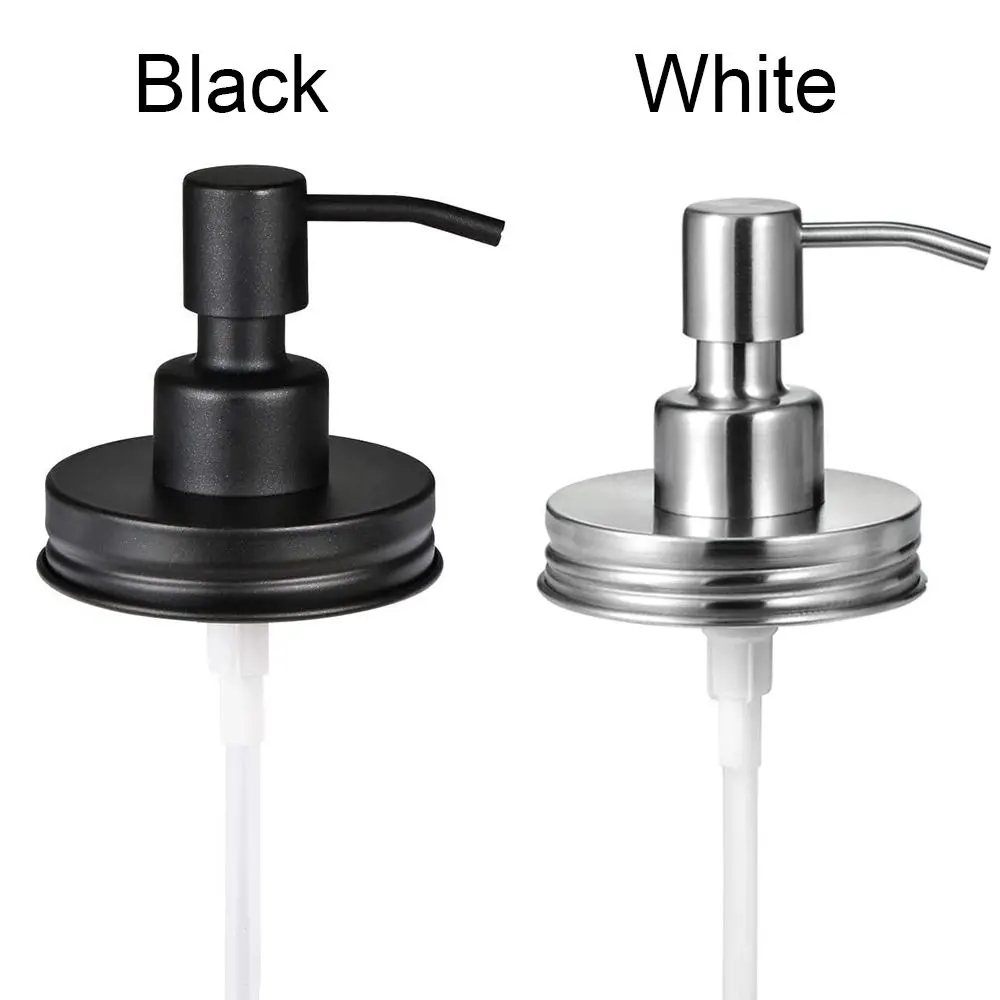 Mason Jar Liquid Soap Dispenser Lids Pump Sealing Stainless Steel Bottles Lid For Regular Mouth Canning Lids Jar Caps