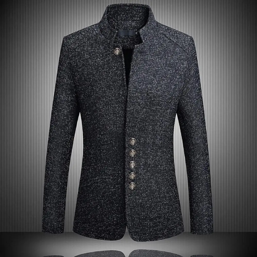 Blazers de negocios informales delgados para hombres, trajes guapos, Blazers de marca, decoración de botones de Metal, Blazer Formal, moda de primavera y otoño