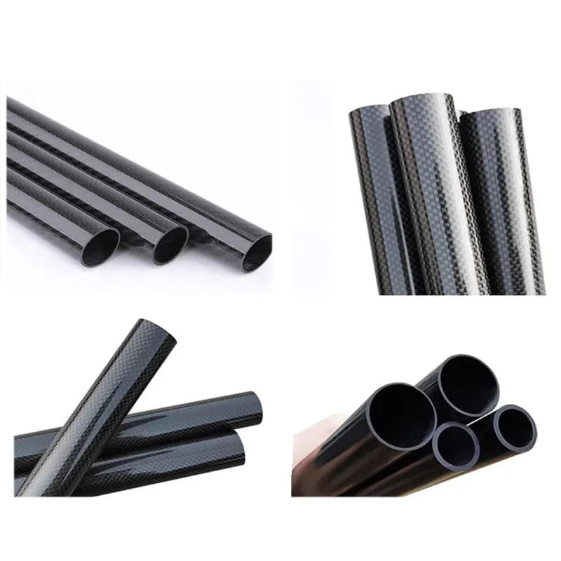 

2pcs 3K Carbon Fiber Tube Twill Glossy Hollow Pipe 1000mm Long 17/18/19/20/21/22/24/26/28mm Inner Diameter