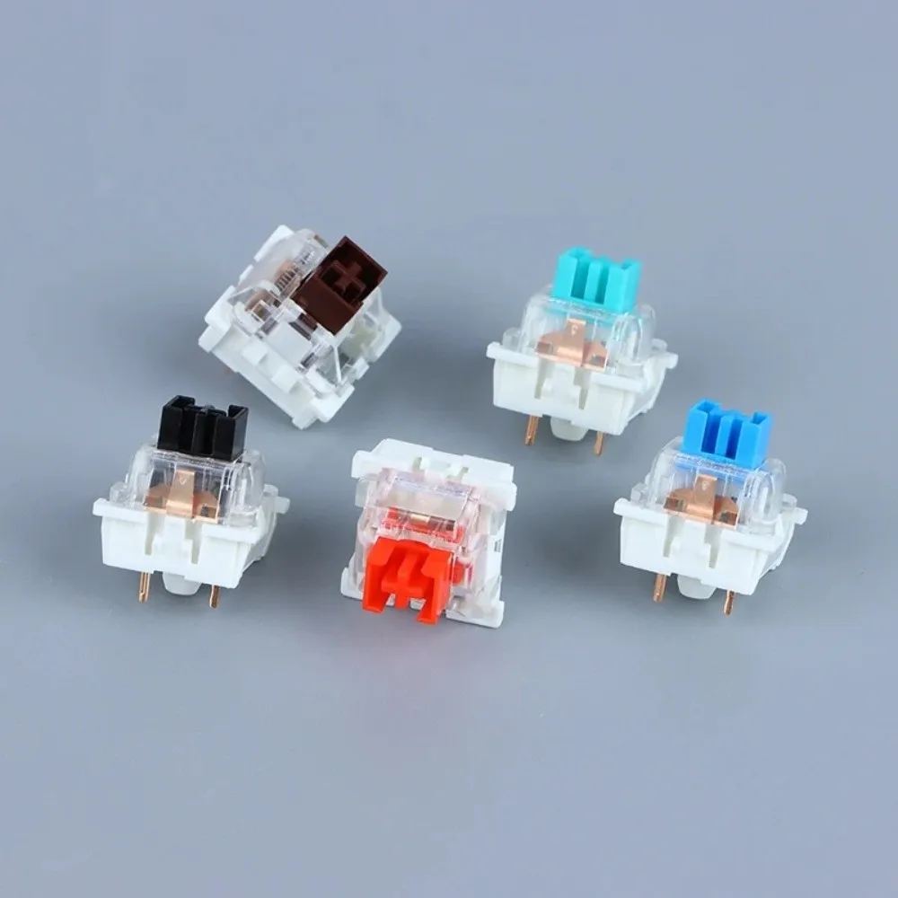 10Pcs Mini Mechanical Keyboard Switches Dust-proof Audible Click 3 Pin Tactile Switches Precise Knocking