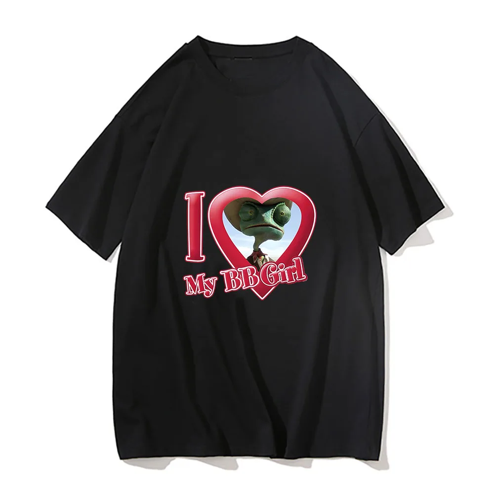 I Love My BB Girl Rango T-shirt Cartoon Print Japanese Anime Cotton Tee-shirt Short Sleeve High Quality Tshirt Unisex Soft Tees