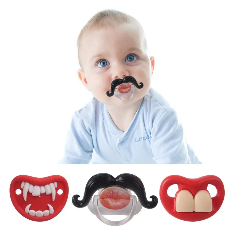 

Cute Mustache Baby Pacifier-Newborn to Toddler 0-18 Months, Perfect Shower Gift for Boys & Girls.baby accessories.chupetero bebé