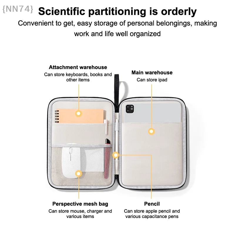 【لا】حقيبة يد عالمية للكمبيوتر اللوحي لأجهزة مقاس 9-13 بوصة - حافظة واقية لجهاز iPad Air 11/13 وأجهزة Xiaomi اللوحية