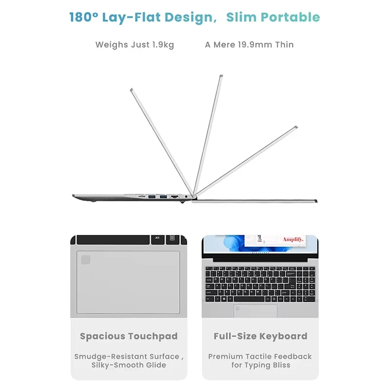 JX-U Touchpad Laptop 15.6‘’ 60Hz Intel Core Ultra 5 125H/Ultra 7 155H Backlit Keyboard computer M.2 DDR5  BT5.2 Gaming Laptops