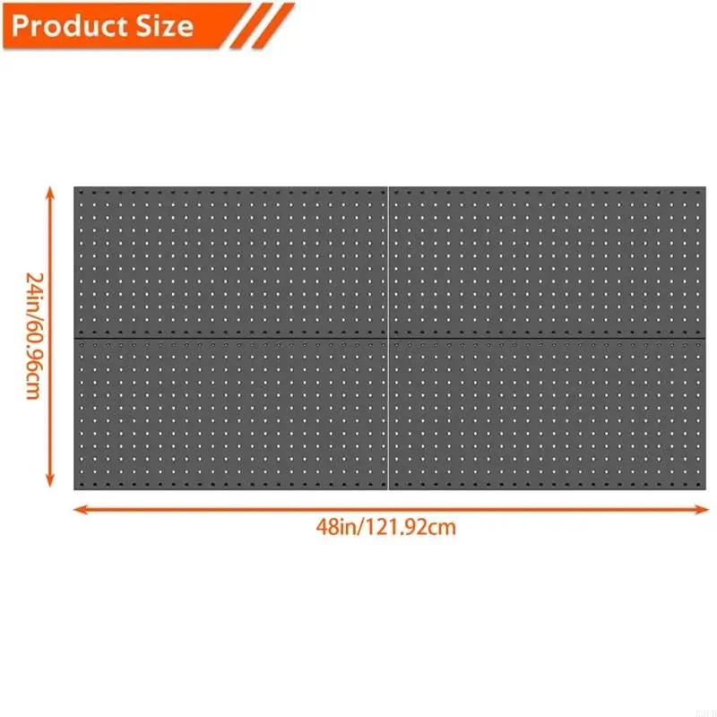 K9FB 4PC Công cụ nhà để xe kim loại lưu trữ Pegboard Tường bảng Tường hạng nặng tổ chức hội thảo