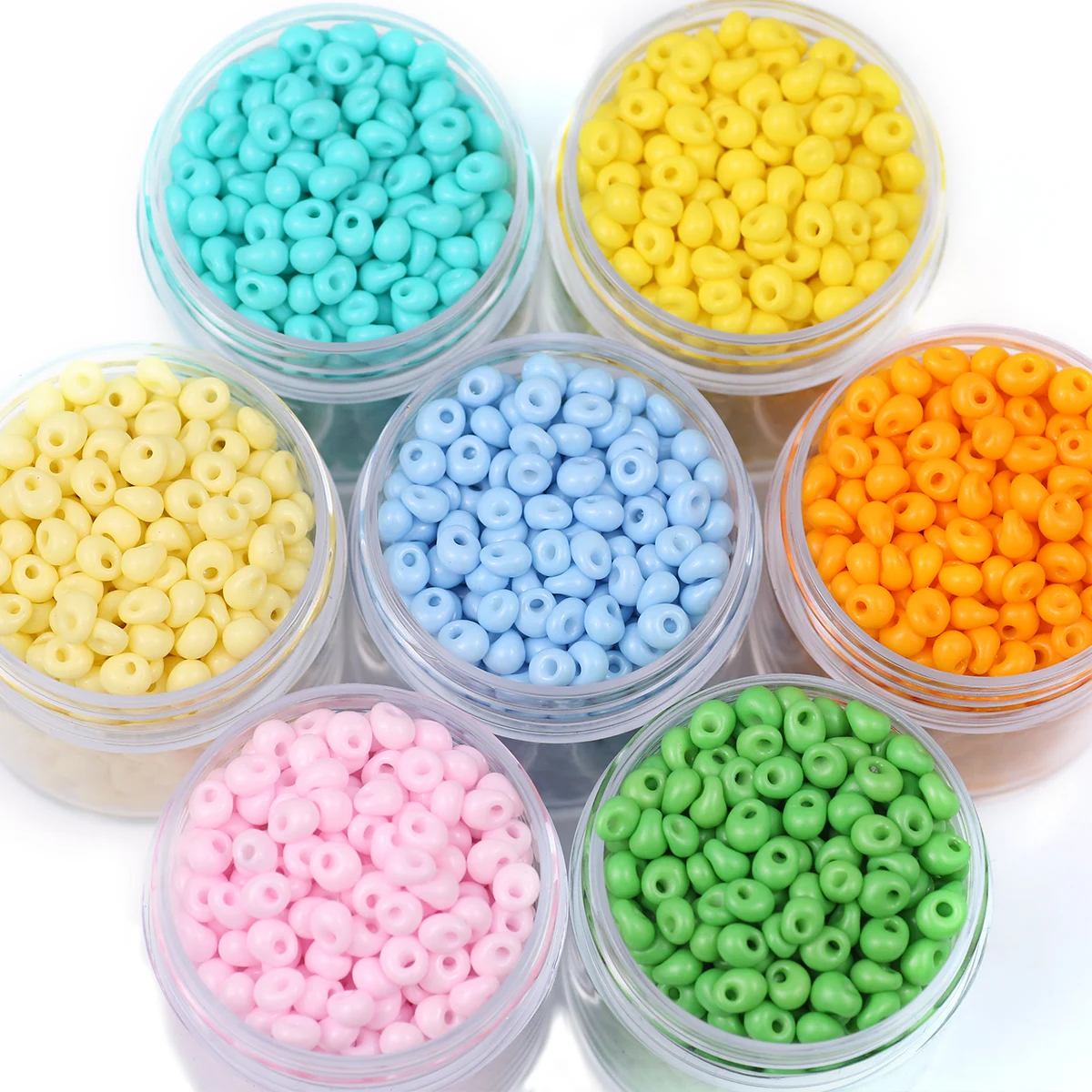 

45-90 PCS Multi-Color 5mm Glass Water Droplet Beads Spacer Loose Beads For Jewelry Bracelets Necklace Making DIY Accessories