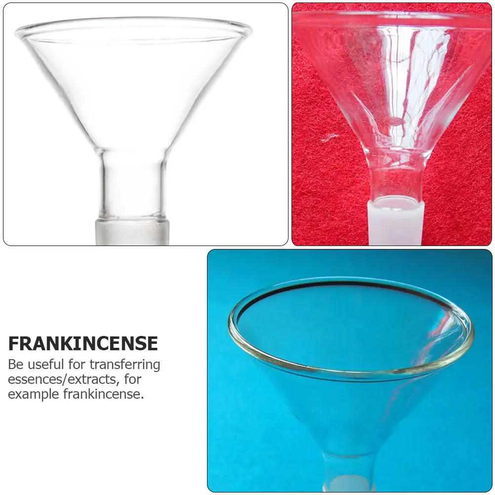 1Pcs Laboratory Glass Filling Funnel Heavy Wall Fire Polished Rim Stem Long Service Life Filtering Funnel for Tiny Bottles