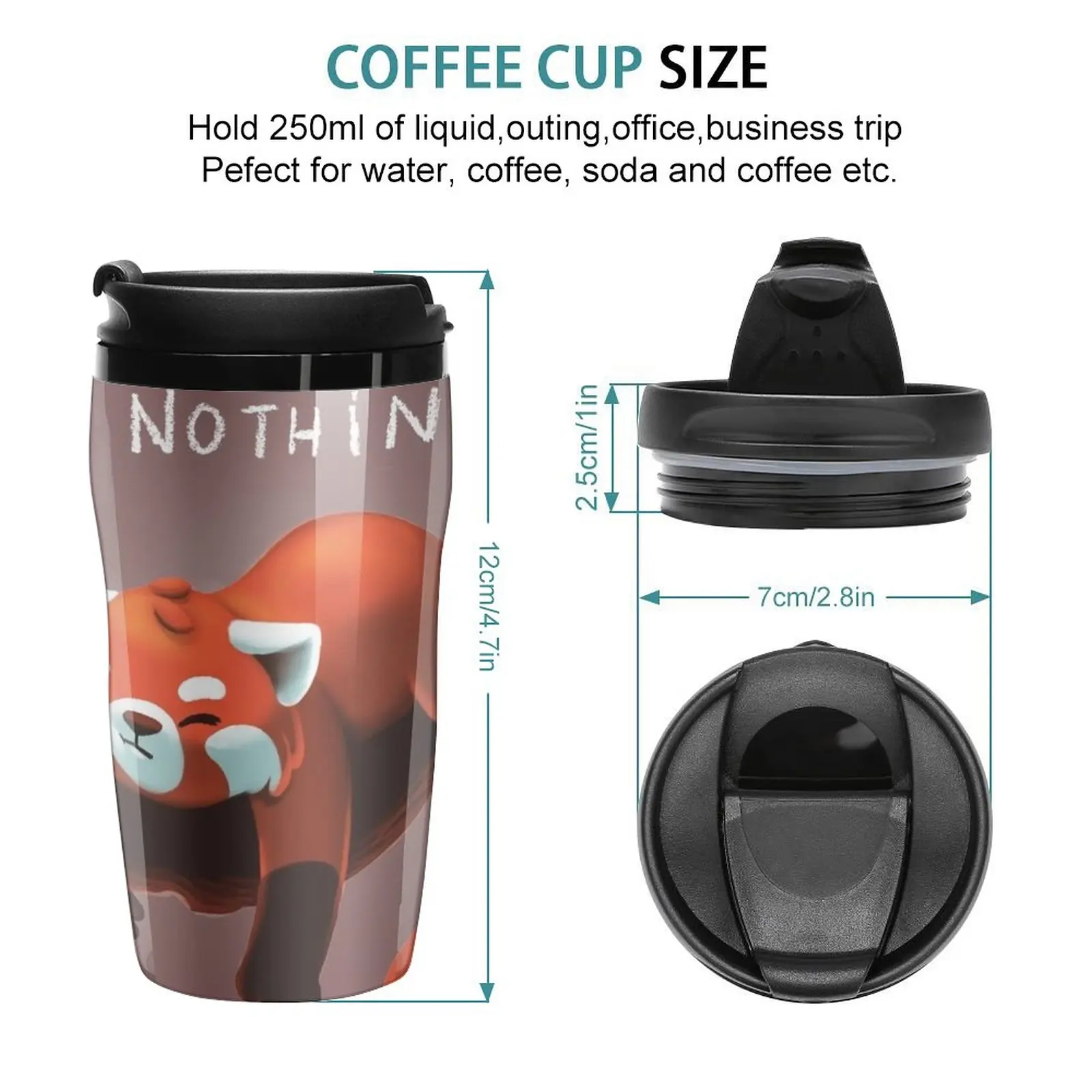 New Red Panda Day - to Do List Nothing - Cute Fluffy Animal - Procrastinate Travel Coffee Mug Cup For Coffee