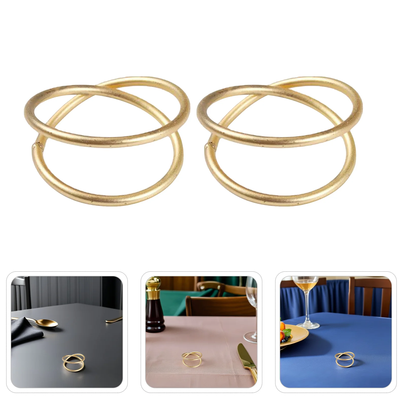 

8Pcs Napkin Rings Metal Round Spiral Design Matte Rose Gold Finish Table Napkin Buckles for Formal Casual Dining
