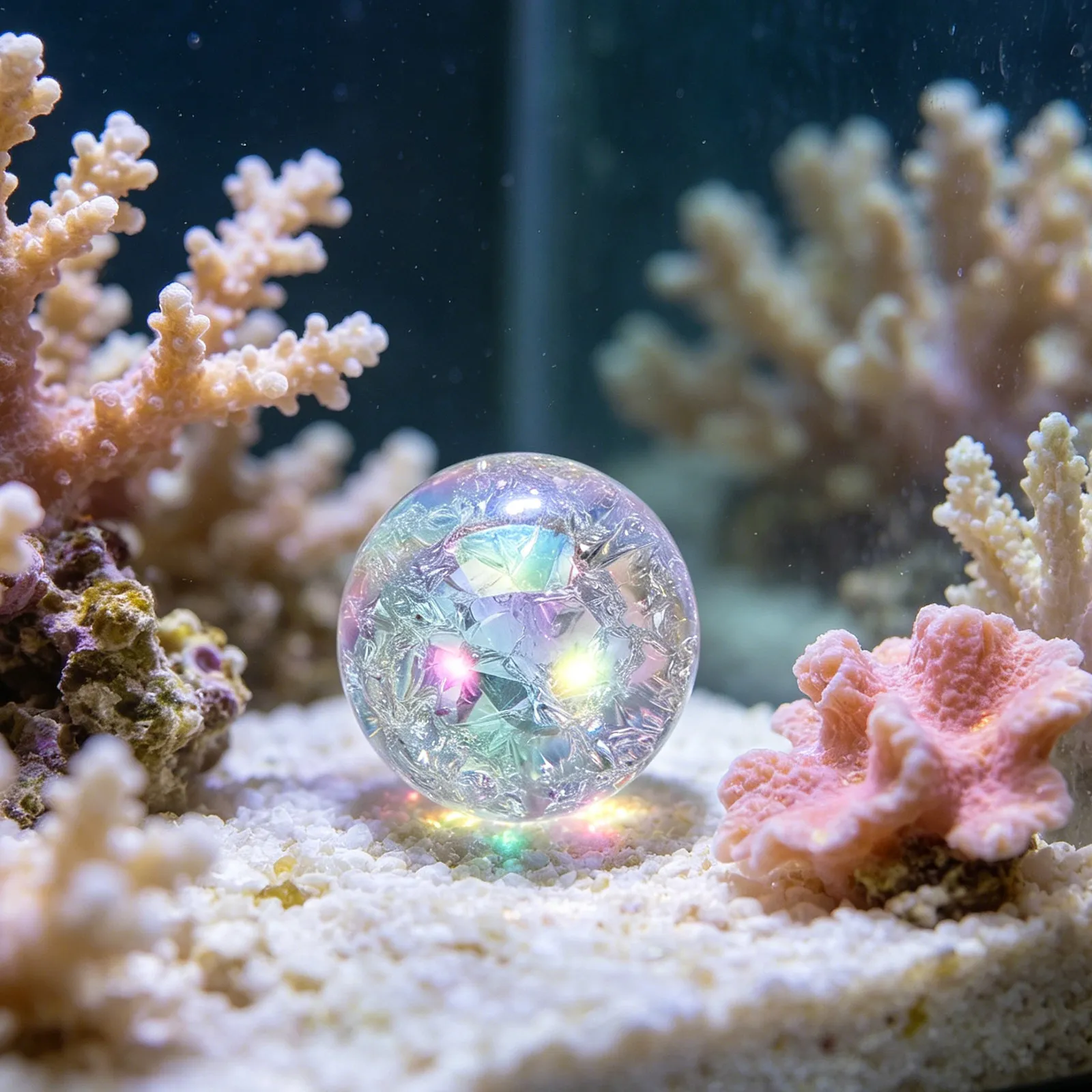 Ice Cracked Glass Sphere Balls Crystal Bubble Globe Decorative Sphere Crystal Ball Aquarium Fish Tank Bonsai Fountain Ornaments