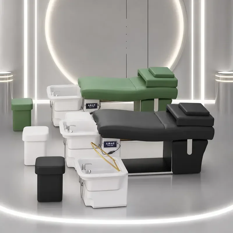 Bohorio Intelligent Constant Temperature Water Circulation Hair Treatment Shampoo Bed with Fumigation and Massage