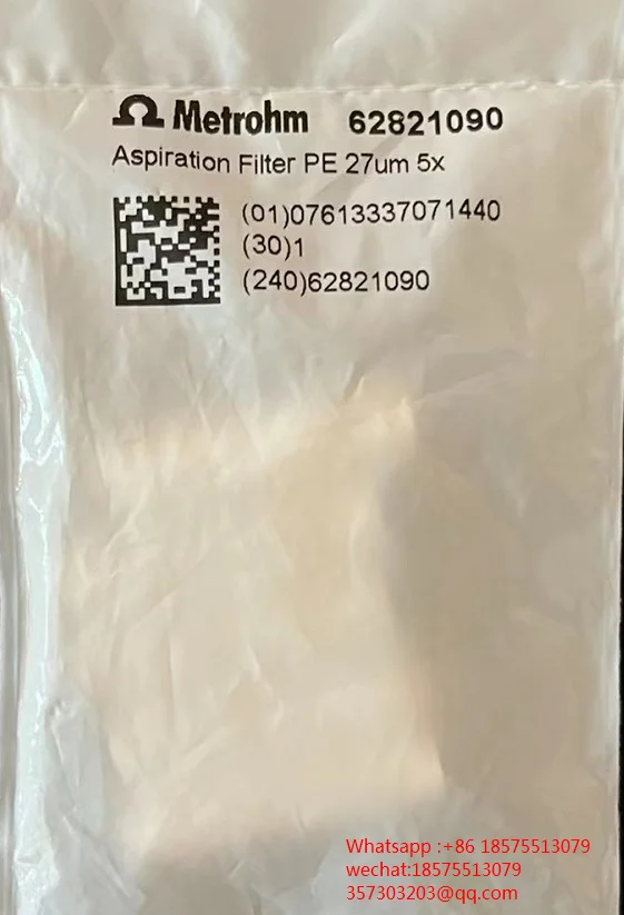 METROHM 62821090 cabezal de filtro de succión eluente, fregadero eluente de cromatografía iónica, 62821090,5 unids/paquete, nuevo