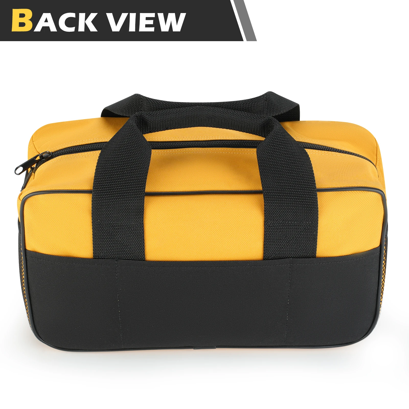 TKIGZNW B013-14inch Small Tool Bag Wide Mouth for Man/Woman Yellow Durable Storage Organizer for Hand Tools