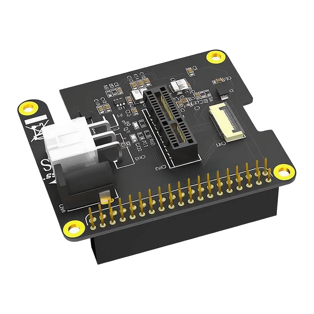 For Raspberry Pi 5 For PCIe Expansion Adapter FFC to For PCIe x1 Slot Board with 40Pin GPIO Header and Mounting Kit