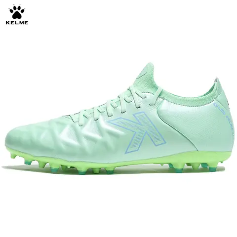 Zapatos de fútbol KELME para hombre, piel de becerro MG, competición para adultos, uñas cortas, césped Artificial, zapatos de fútbol de entrenamiento profesional