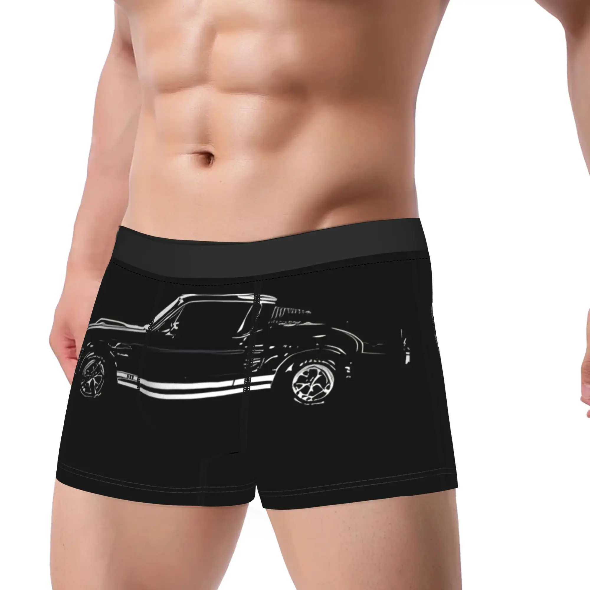 67 GT Hand Drawn GT Drawing M-Mustang Underpants Homme Panties Men's Underwear Ventilate Shorts Boxer Briefs